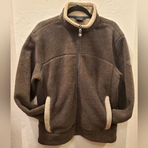 Aigle Dark Brown Polyester Fleece with Cream Lining Size M